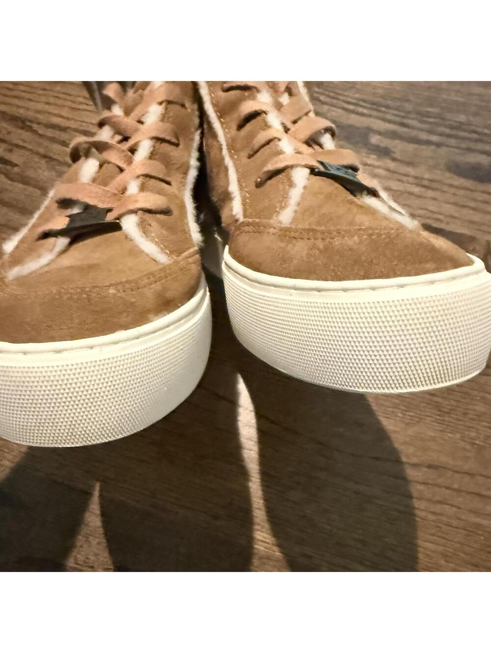 UGG Women's Nuray High Top Chestnut Brown Suede Trainers Size 8.5 - Picture 7 of 9